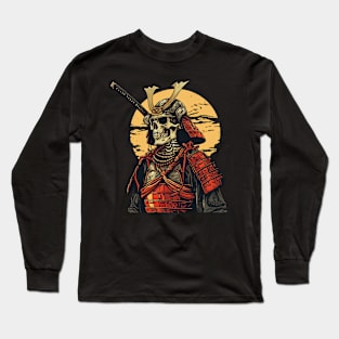 samurai skeleton Long Sleeve T-Shirt